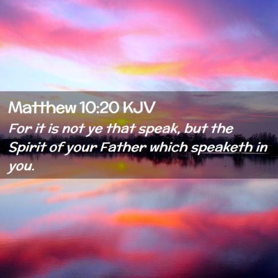 Matthew 10:20 KJV Free Bible Images