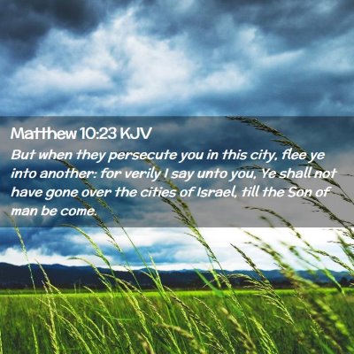 Matthew 10:23 KJV Free Bible Images