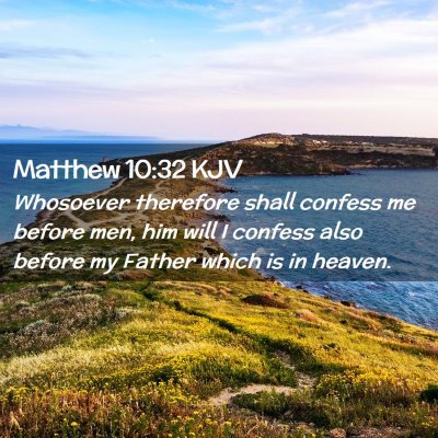 Matthew 10:32 KJV Free Bible Images