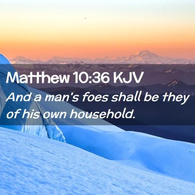 Matthew 10:36 KJV Free Bible Images