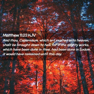 Matthew 11:23 KJV Free Bible Images