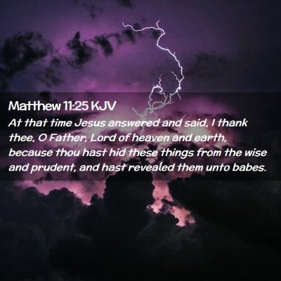 Matthew 11:25 KJV Free Bible Images