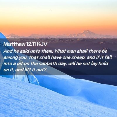 Matthew 12:11 KJV Free Bible Images