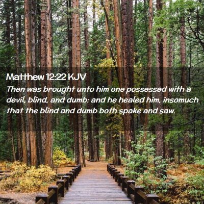 Matthew 12:22 KJV Free Bible Images