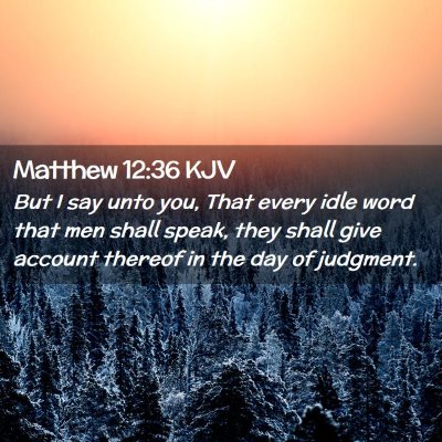 Matthew 12:36 KJV Free Bible Images