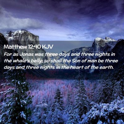 Matthew 12:40 KJV Free Bible Images