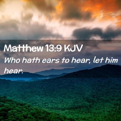 Matthew 13:9 KJV Free Bible Images