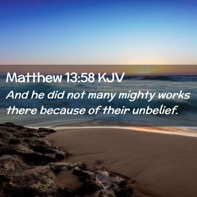 Matthew 13:58 KJV Free Bible Images