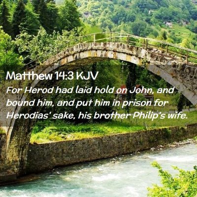 Matthew 14:3 KJV Free Bible Images