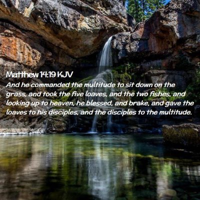 Matthew 14:19 KJV Free Bible Images