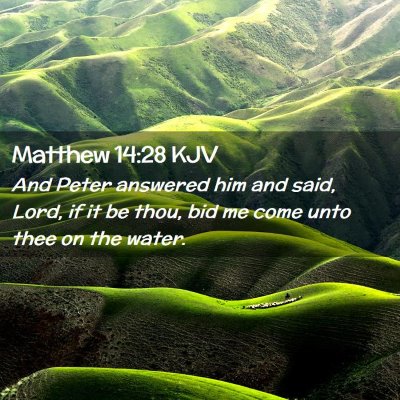 Matthew 14:28 KJV Free Bible Images