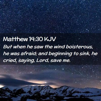 Matthew 14:30 KJV Free Bible Images