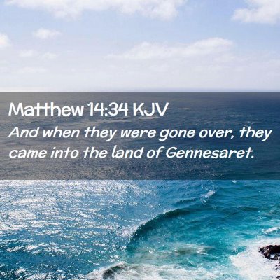 Matthew 14:34 KJV Free Bible Images