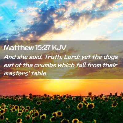 Matthew 15:27 KJV Free Bible Images