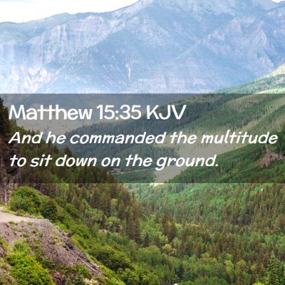 Matthew 15:35 KJV Free Bible Images