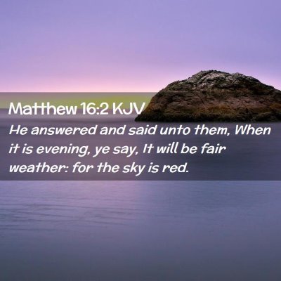 Matthew 16:2 KJV Free Bible Images