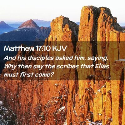 Matthew 17:10 KJV Free Bible Images