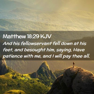 Matthew 18:29 KJV Free Bible Images