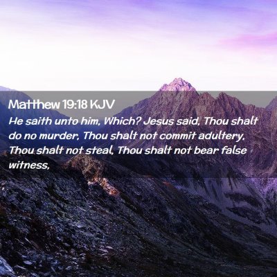 Matthew 19:18 KJV Free Bible Images