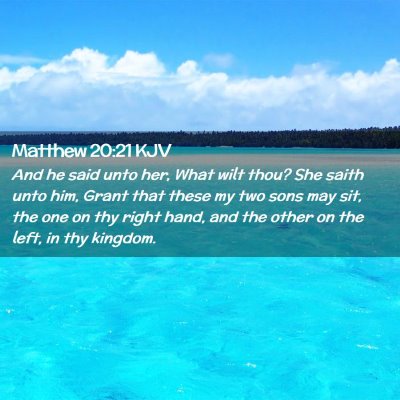 Matthew 20:21 KJV Free Bible Images