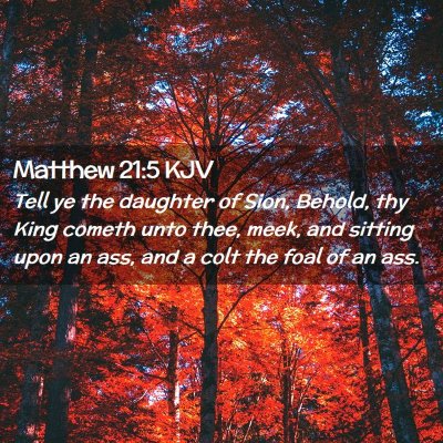 Matthew 21:5 KJV Free Bible Images