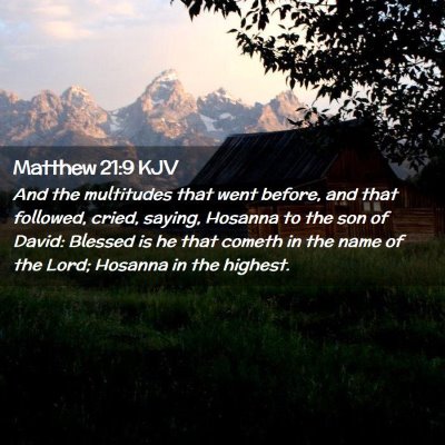 Matthew 21:9 KJV Free Bible Images