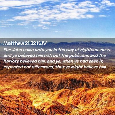 Matthew 21:32 KJV Free Bible Images