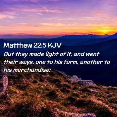 Matthew 22:5 KJV Free Bible Images