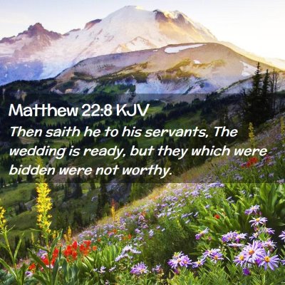 Matthew 22:8 KJV Free Bible Images