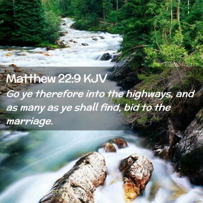 Matthew 22:9 KJV Free Bible Images