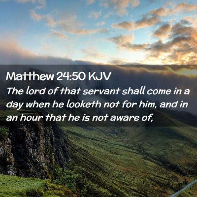 Matthew 24:50 KJV Free Bible Images