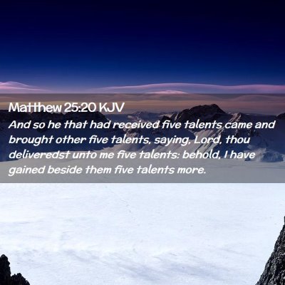 Matthew 25:20 KJV Free Bible Images