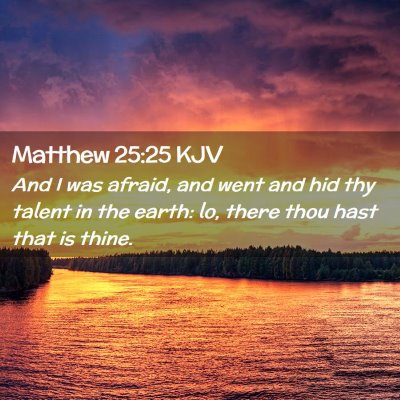 Matthew 25:25 KJV Free Bible Images