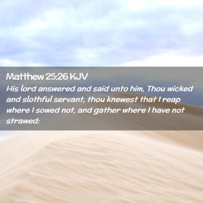 Matthew 25:26 KJV Free Bible Images