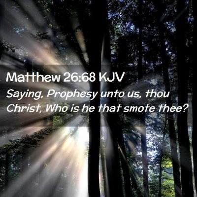 Matthew 26:68 KJV Free Bible Images