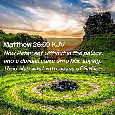 Matthew 26:69 KJV Free Bible Images