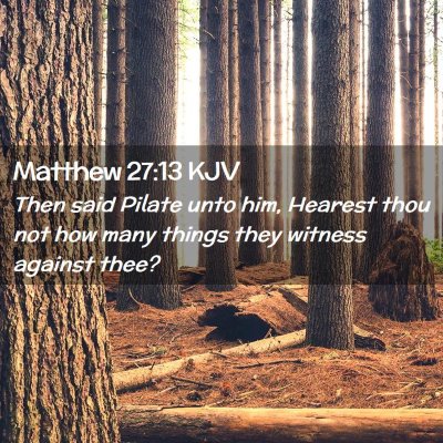 Matthew 27:13 KJV Free Bible Images