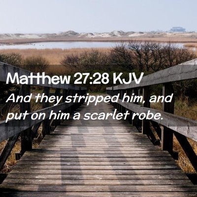 Matthew 27:28 KJV Free Bible Images