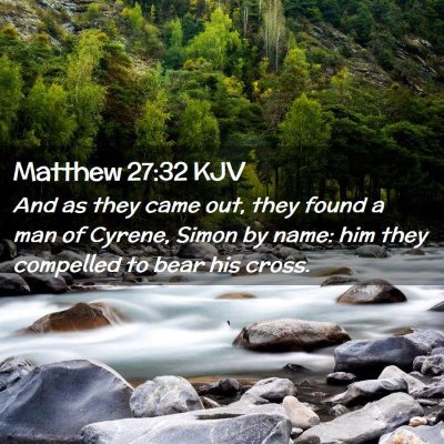 Matthew 27:32 KJV Free Bible Images