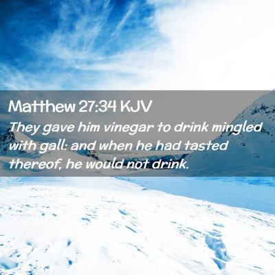 Matthew 27:34 KJV Free Bible Images