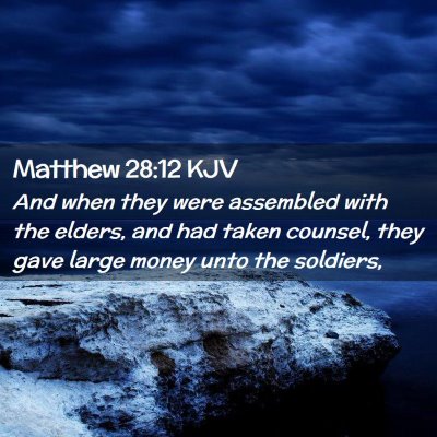 Matthew 28:12 KJV Free Bible Images