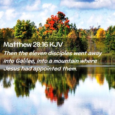 Matthew 28:16 KJV Free Bible Images