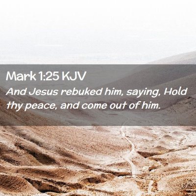 Mark 1:25 KJV Free Bible Images