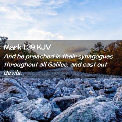 Mark 1:39 KJV Free Bible Images