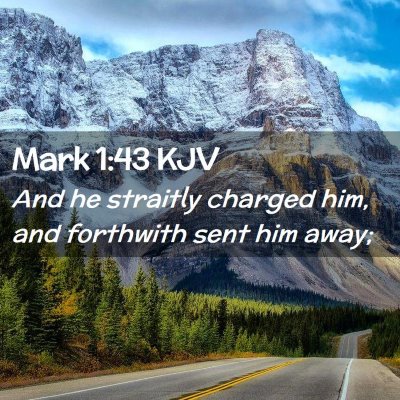 Mark 1:43 KJV Free Bible Images