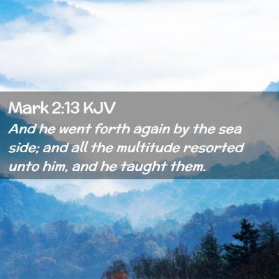 Mark 2:13 KJV Free Bible Images