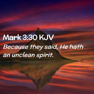 Mark 3:30 KJV Free Bible Images