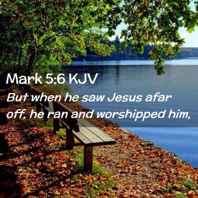 Mark 5:6 KJV Free Bible Images