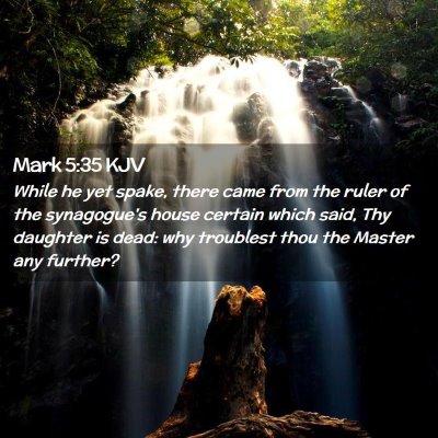 Mark 5:35 KJV Free Bible Images