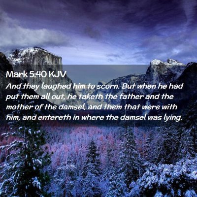 Mark 5:40 KJV Free Bible Images